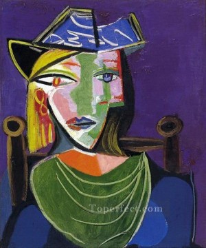 肖像画 ベレー帽をかぶった女性 3 1937 キュビズム パブロ・ピカソ Oil Paintings